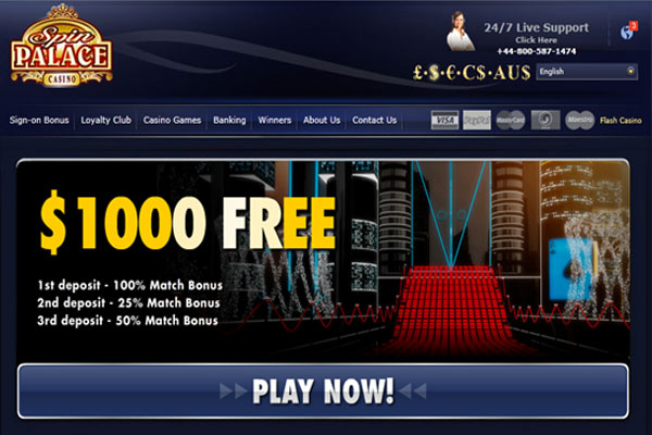 Spin Palace Casino Home