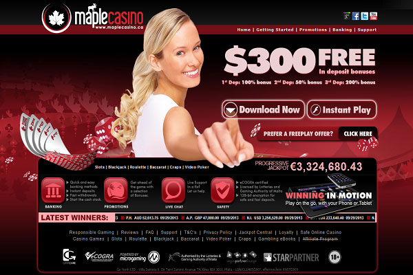 Maple Casino Home